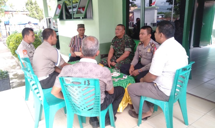 Coffee Morning, Awali Kebersamaan Danramil 13/Panyabungan, Kapolsek dan KPU Madina