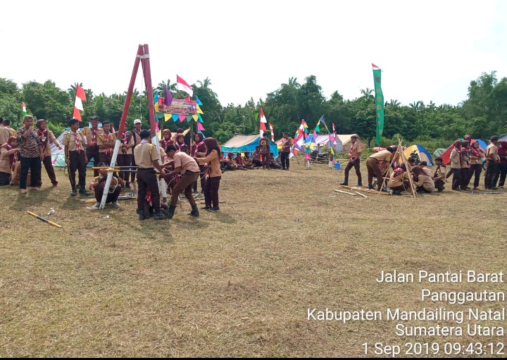 Kodim 0212/Tapsel Gelar Beberapa Perlombaan Dalam Perkemahan Bakti Saka Wira Kartika