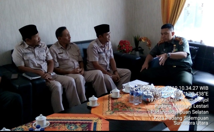 Dandim 0212/Tapsel Terima Audiensi Pengurus DPC PPAD Kota Padangsidimpuan