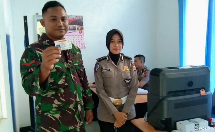 Sinergisitas TNI-Polri, Buat SIM, Anggota Kodim 0115/ Simeulue Tetap Lalui Tes