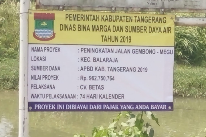 Klarifikasi Pekerjaan Proyek, Kadis Bina Marga dan Sumber Daya Air Kabupaten Tangerang Suli Ditemui