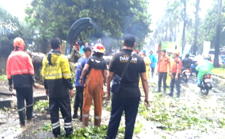 Hujan Deras Disertai Angin Kencang di Bogor, 1 Orang Pemotor Tewas