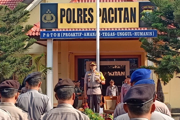 TNI-Polri di Pacitan Gelar Apel Bersama, Jelang Pelantikan Presiden-Wapres