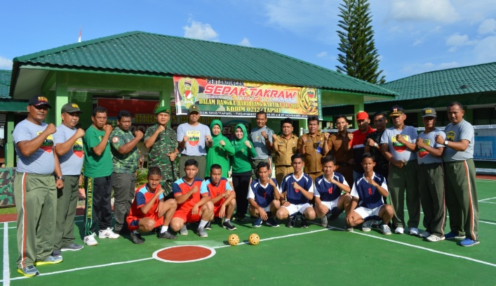 Kodim 0212/Tapsel, Gelar Pertandingan Sepak Takraw SLTA Sederajat Se-wilayah Tabagsel