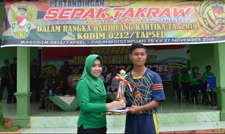 Sepak Takraw Piala Dandim 0212/Tapsel Resmi Ditutup