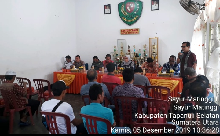 Danramil 11/BA Hadiri Rapat Koordinasi Pengamanan dan Penataan objek Wisata Aek Sijorni Menyambut Hari NATAL d