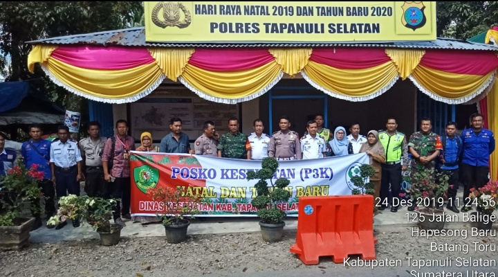 Polsek dan Koramil 01/Batangtoru Bersinergi Untuk Mengamankan Natal dan Tahun Baru