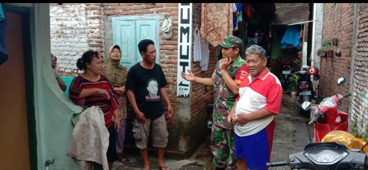 Babinsa Laksanakan Pemetaan Pemetaan Wilayah Bencana