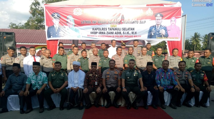 Dandim 0212/TS dan Kapolres Tapsel Kunker Bersama ke Polsek Padang Bolak