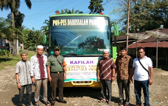 Babinsa Koramil 06/Dolok Ikut Berangkatkan Peserta MTQ Kecamatan Dolok