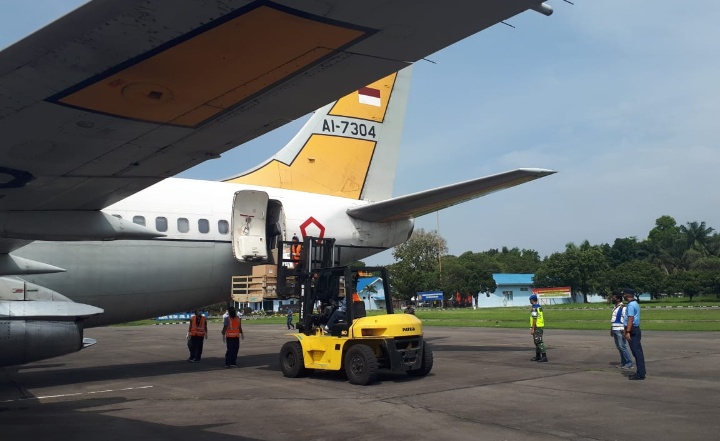 Lanud Soewondo Bantu Pendistribusian APD dan Masker Dukung Pemerintah Dalam Percepatan Penanganan Covid-19