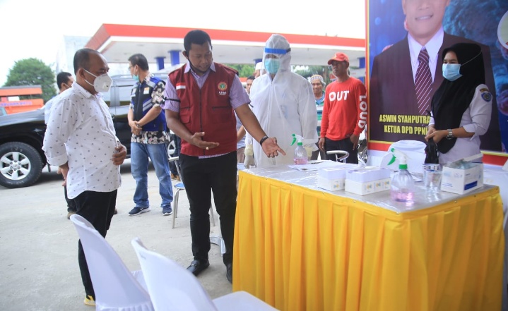 Bupati Labuhanbatu Tinjau Posko Penanganan Covid-19