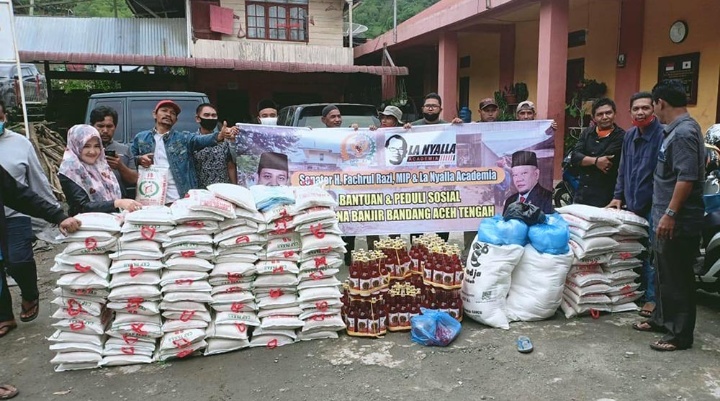 La Nyala Academia dan Senator Fachrul Razi Bantu Korban Banjir Bandang di Aceh Tengah