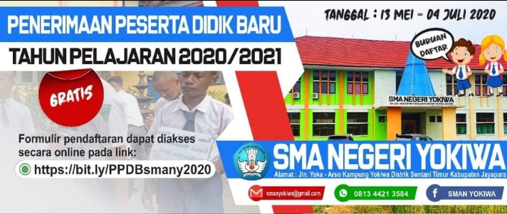 SMA Negeri Yokiwa, Resmi Buka Pendaftaran Secara Online