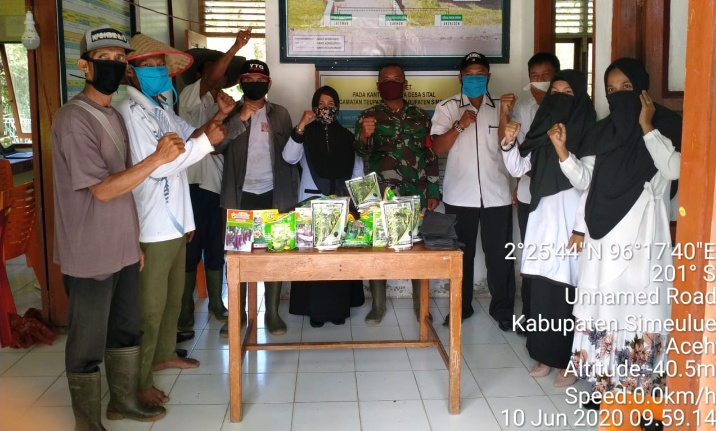 Kades Sital dan Babinsa Posramil 07/Teupah Barat Adakan Terobosan Sektor Pertanian