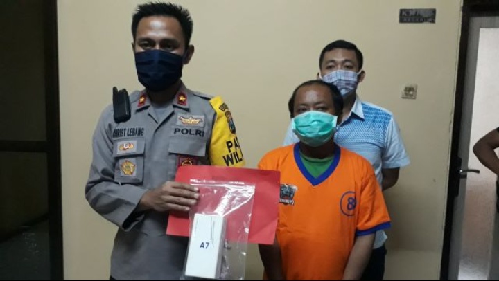 Mencuri HP Samsung A7 Milik Pembesuk Saipul Digelandang Polisi