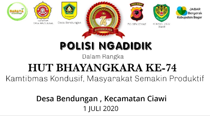 Peringati HUT Bhayangkara ke-74, Polsek Ciawi Gelar Kegiatan ” Polisi Ngadidik “