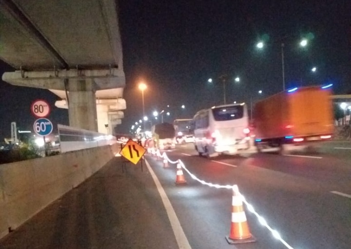 Dampak Pekerjaan Pembangunan Stasiun Integrasi HSR – LRT pada Ruas Tol Jakarta-Cikampek Km 1+280 Sampai Dengan