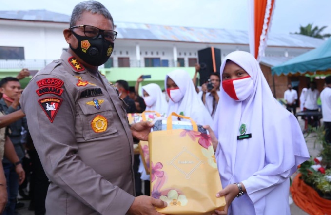 Forkopimda Labuhanbatu Raya Sambut Kunker Kapoldasu Di Kampung Tangguh Ika Bina En Pabolo