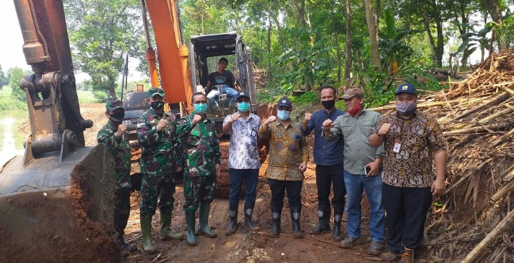 Kodam III/SLW Cek Normalisasi Setu Cilala Kemang dan Setu Iwul Parung