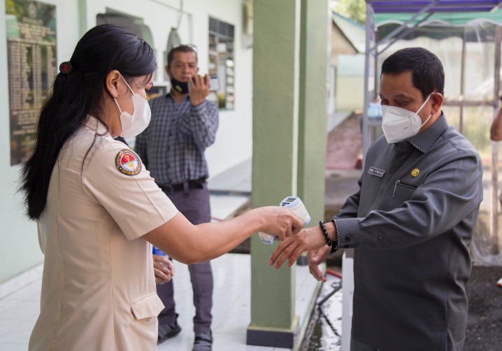 Silaturahmi Bersama Dandim 0209/Lb, Pjs Bupati Labuhanbatu Bahas Penegakan Hukum Perbub No 43