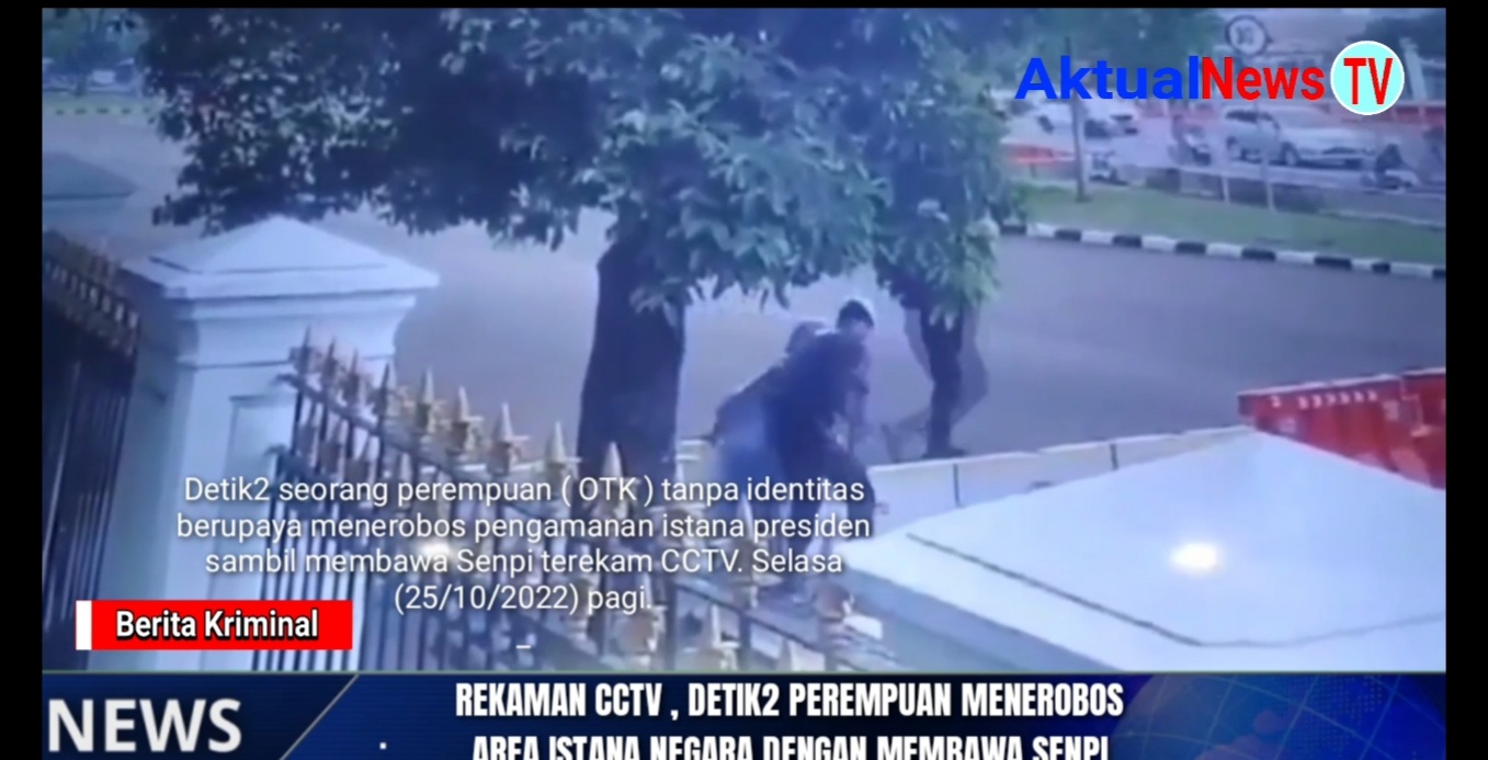 Detik-detik Perempuan Menerobos Area Istana Negara dengan Membawa Senpi