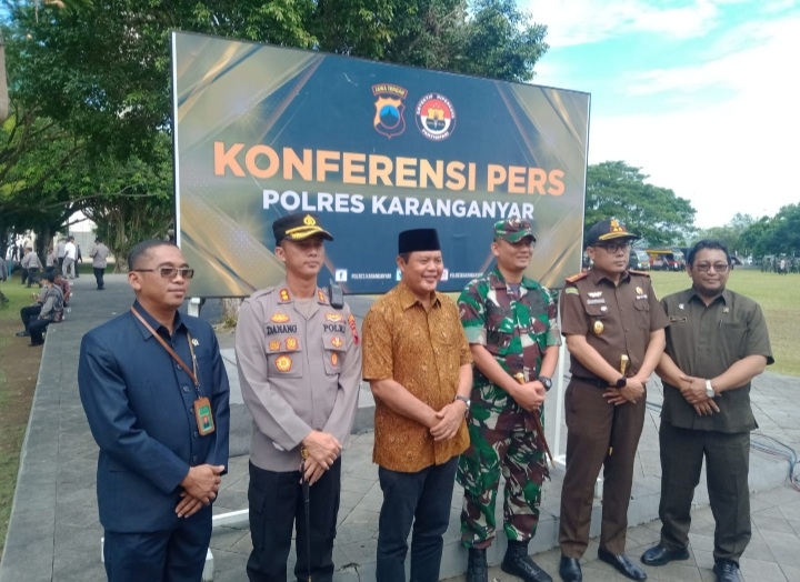 Penjagaan Pilkades Tahap Pertama Diperketat Menurunkan 842 Pasukan Gabungan di Karanganyar