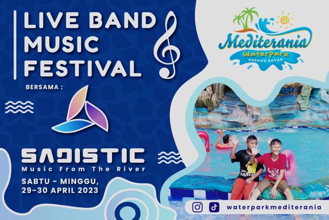 Keren, Waterpark Mediterania Karang Anyar Menggelar Live Band Music dan Tiket Masuk Gratis Untuk Yatim Piatu